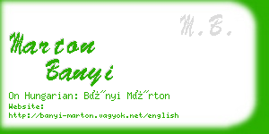 marton banyi business card